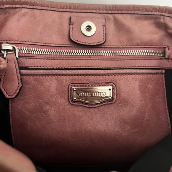 SOLD Vintage Soft Pink Leather Miu Miu Bag - Picture 6 of 9
